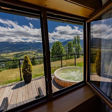 Dağ evi Domki Widokowe Wooden Pod Gubalowka Z Jacuzzi *