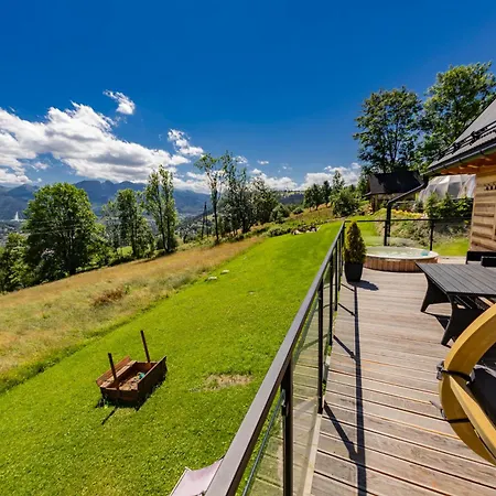Domki Widokowe Wooden Pod Gubalowka Z Jacuzzi Dağ evi *